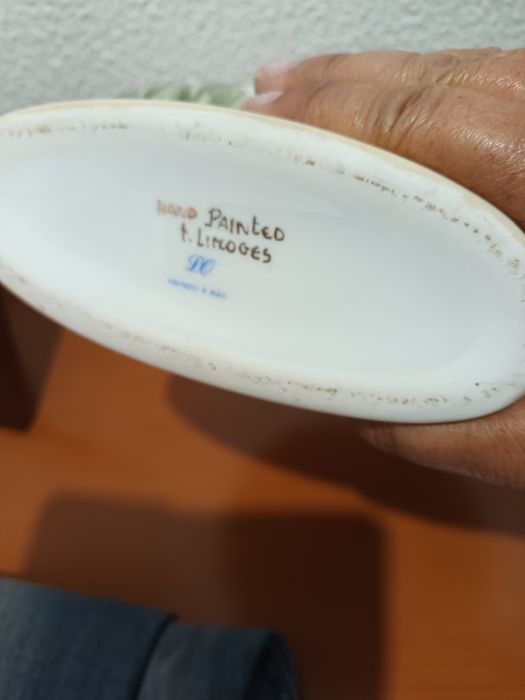 Fabulosa e rara jarra Limoges pintada à mão e assinada