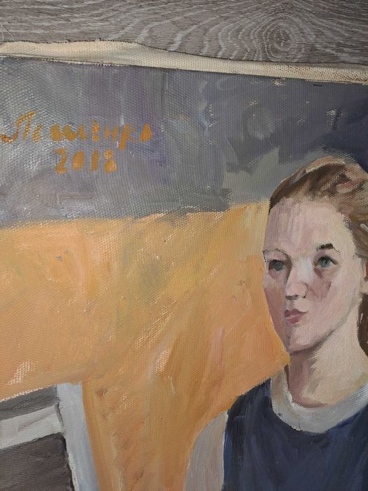 Картина холст Девушка художница 50на80см