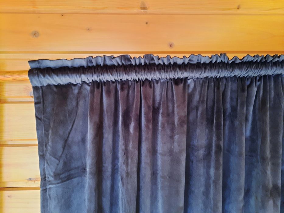Zasłony welurowe Velvet szare 140x260.