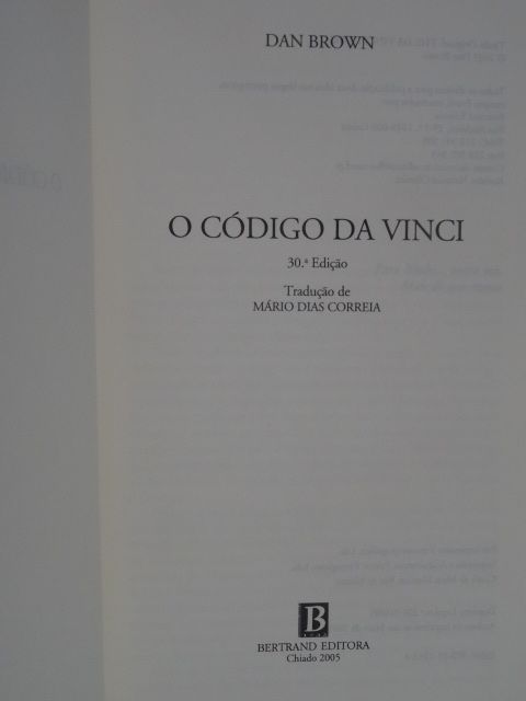 O Código Da Vinci de Dan Brown