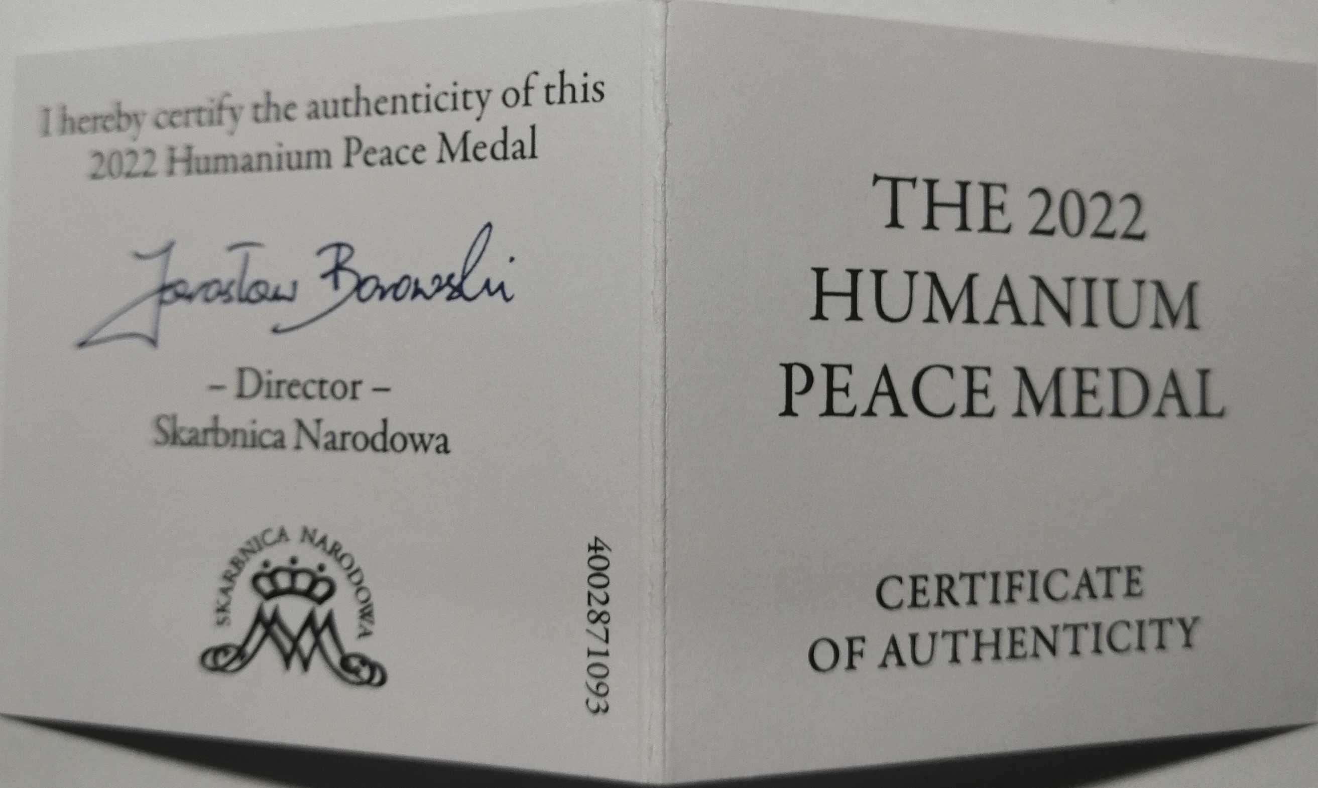 unikatowy medal : pokój