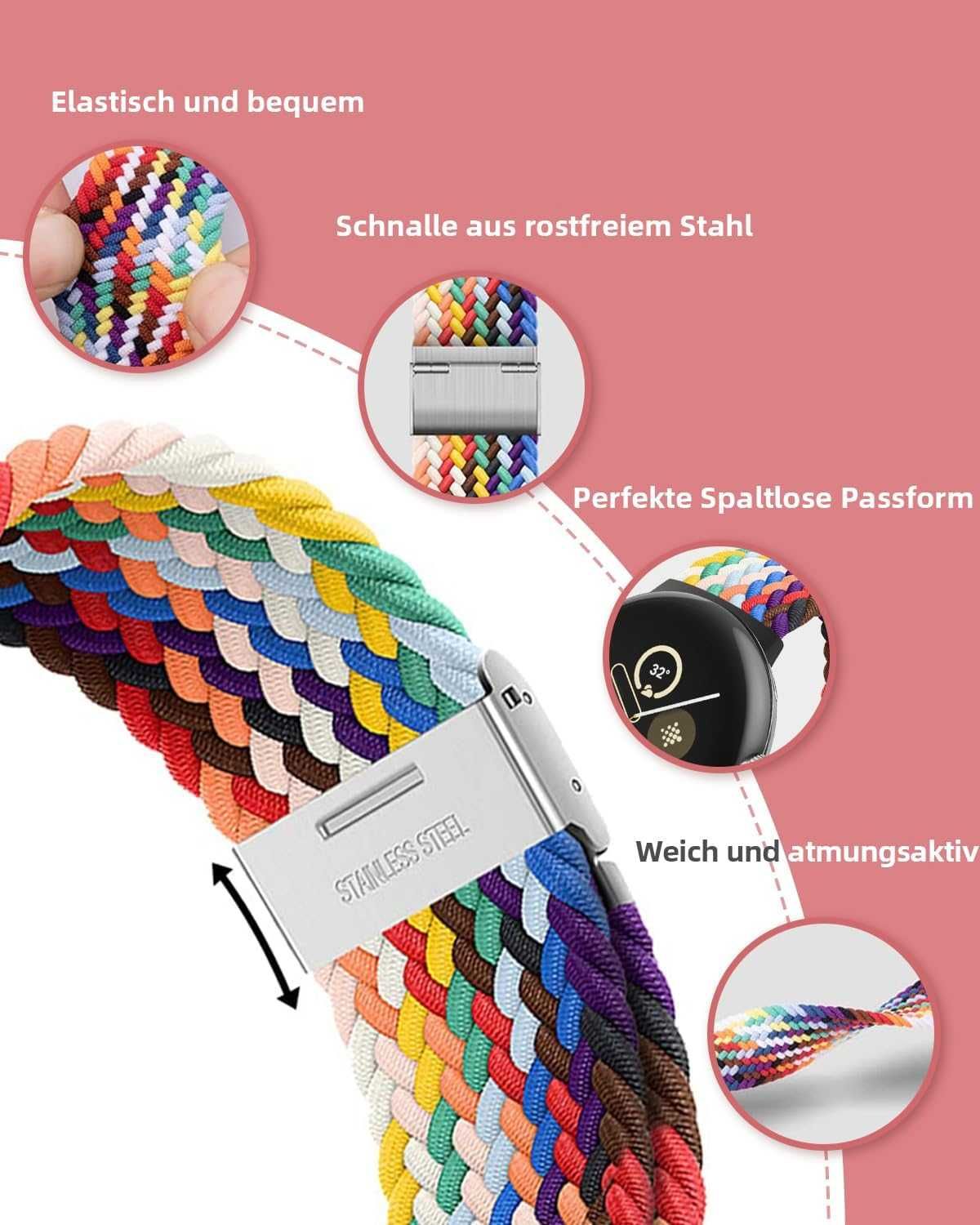 Regulowany pasek do zegarka Google Pixel Watch 2/3 41 mm NIEBIESKI