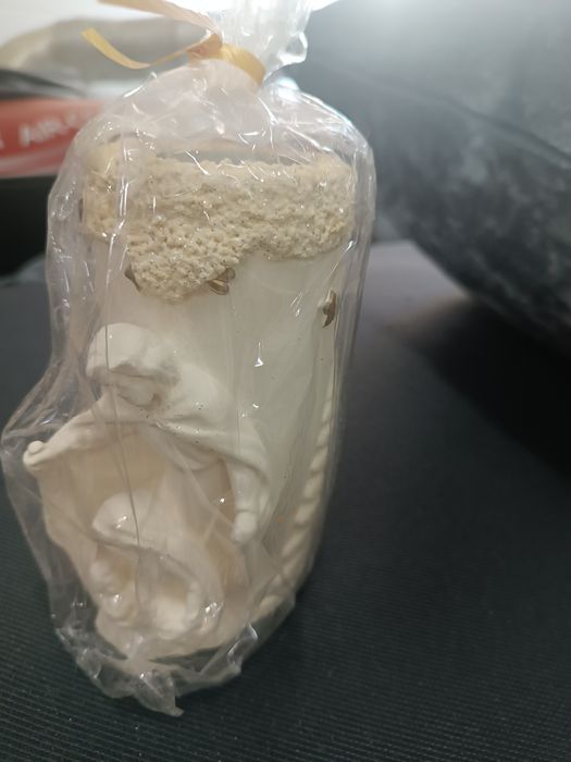 Świąteczny świecznik szopka bożonarodzeniowa stroik na stół wigilijny