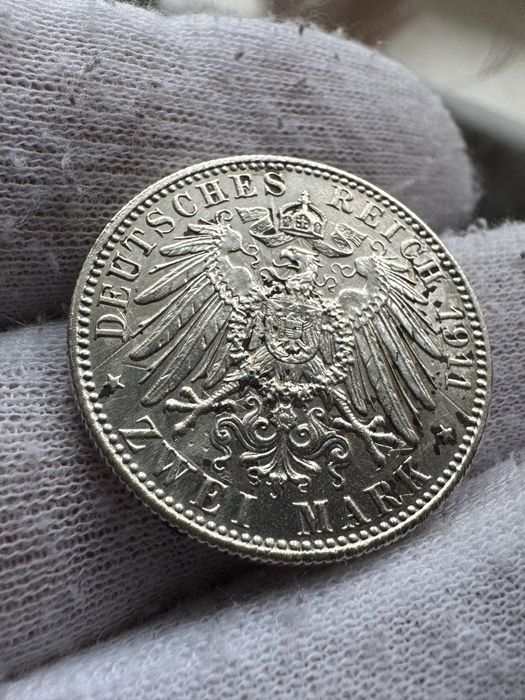 2 марки 1911 року Баварія Луітпольд