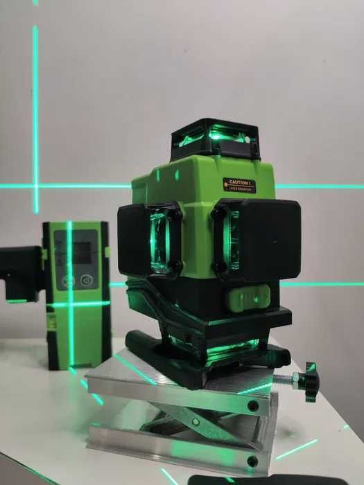 Nível laser auto-nivelante de 16 linhas verde com recetor e comando!