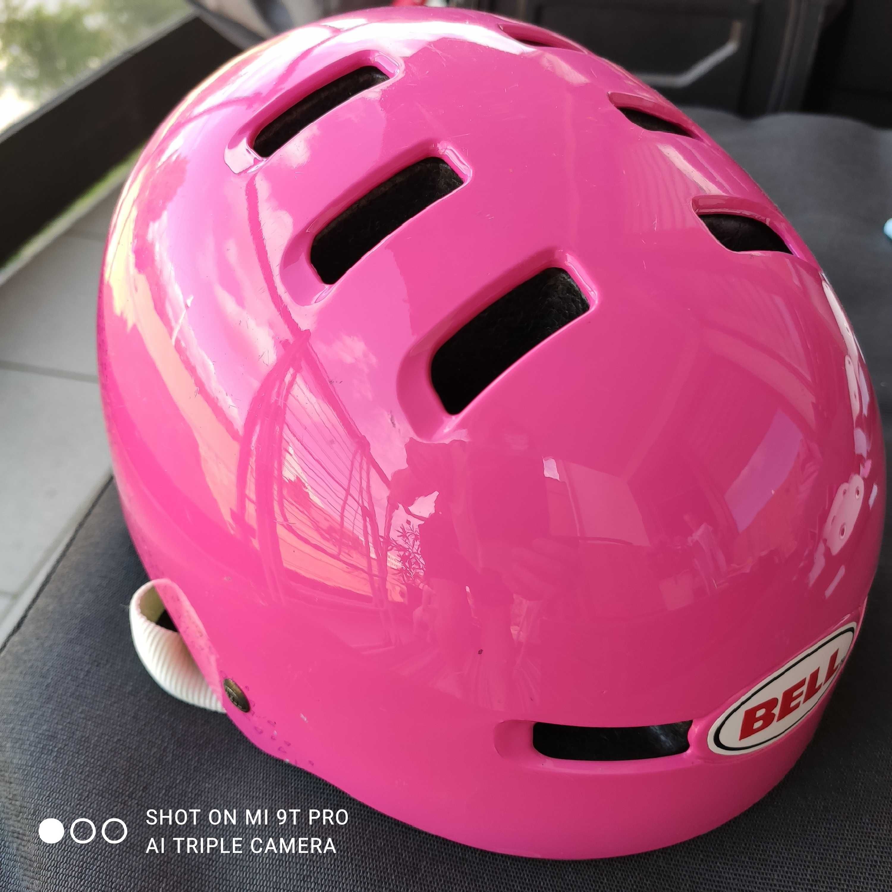 Kask BELL dziecięcy roz XS 48-53cm+ ochraniacze i rękawiczki USA