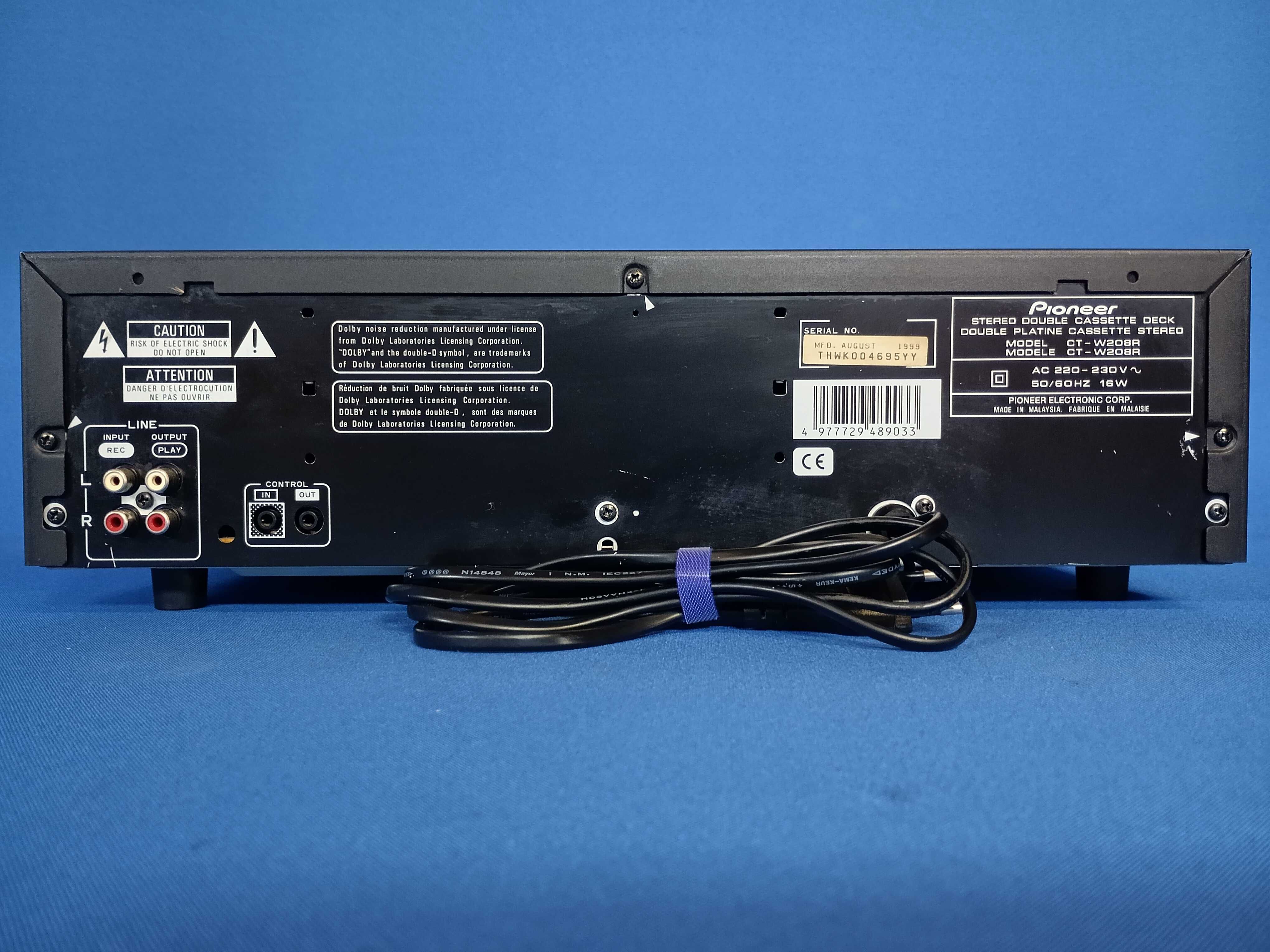 leitor cassetes PIONEER CT-W208R
