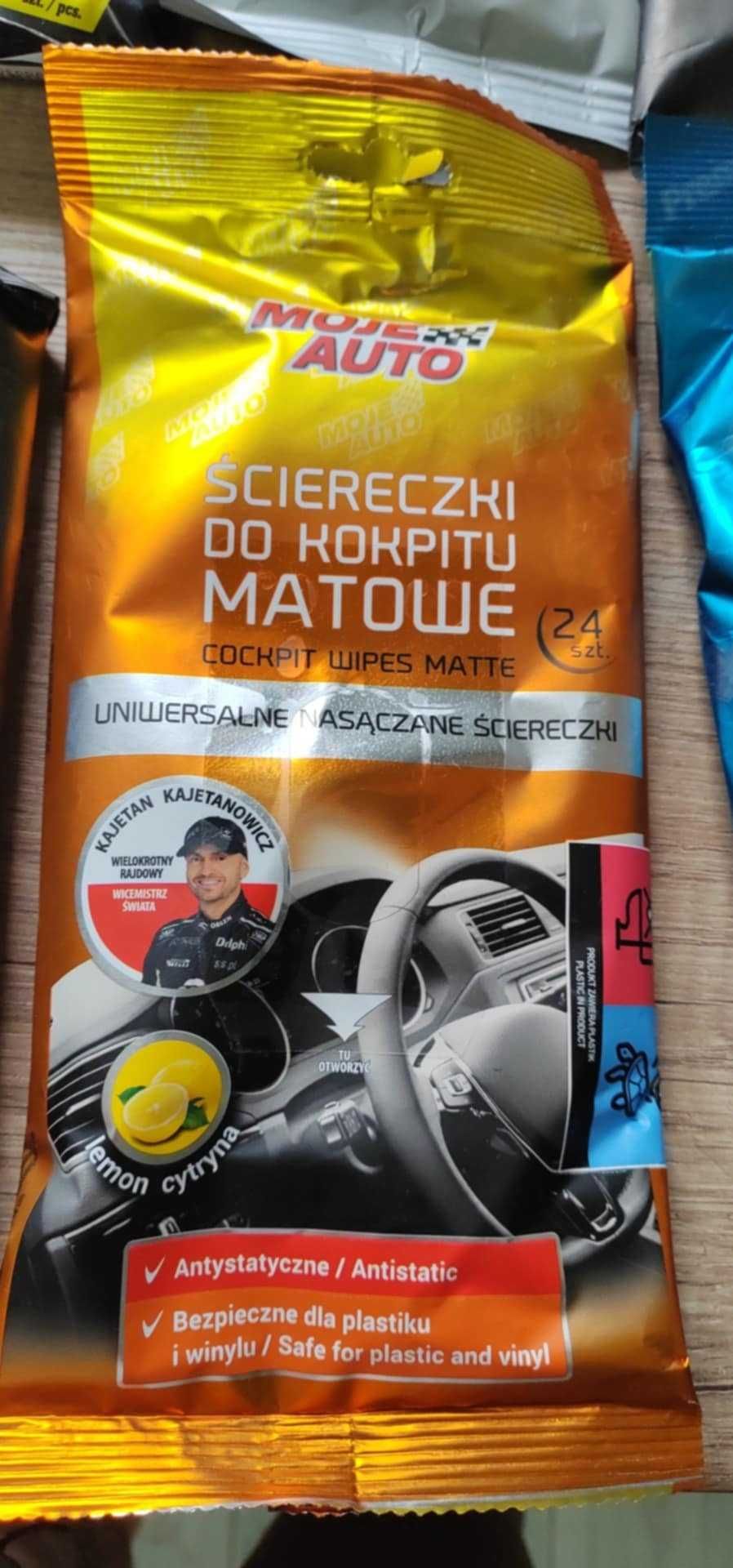 Maseczki do twarzy, i chusteczki do pielęgnacji samochodowej