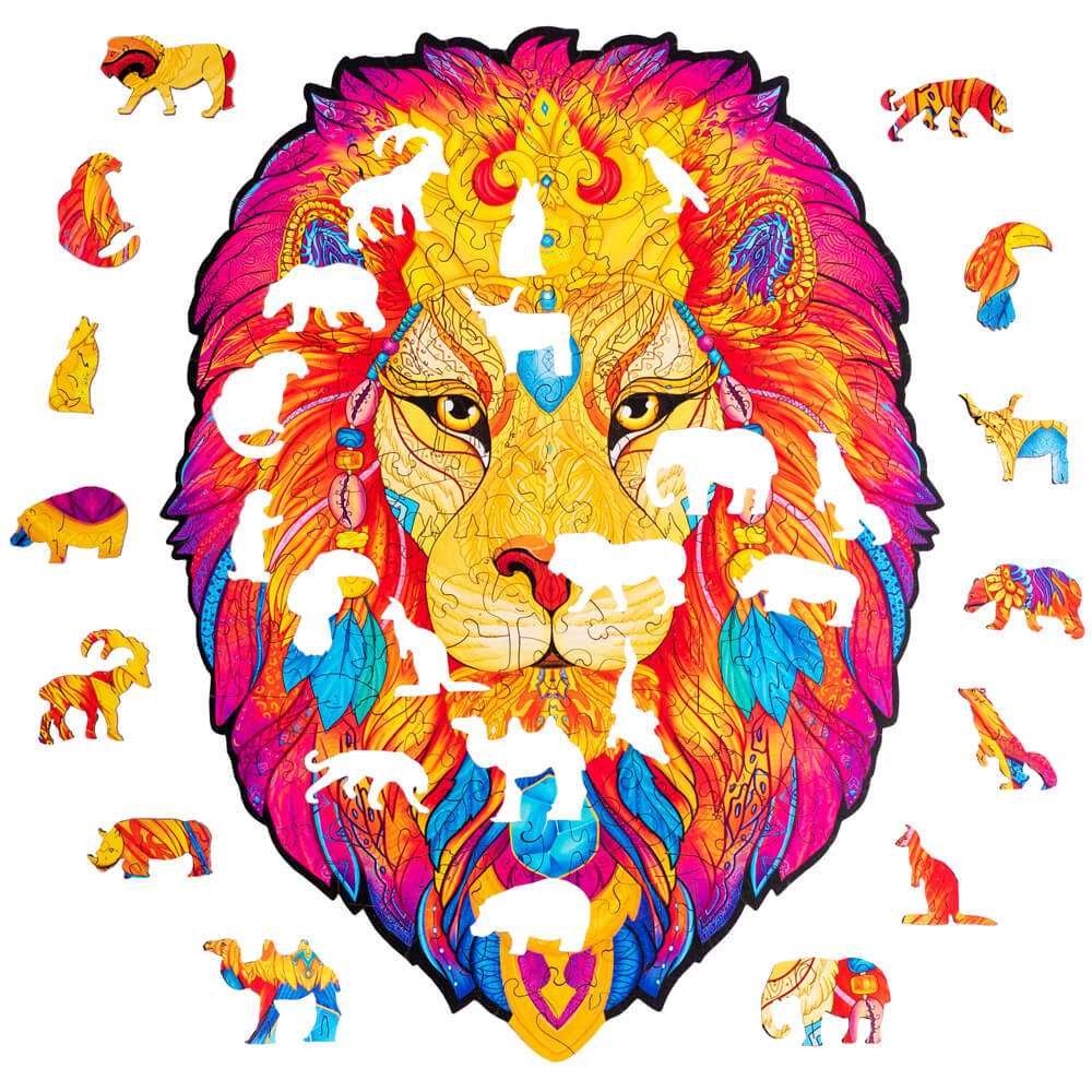 Woodlika Magic Wooden Puzzles - Legendary Lion - 160 pieces