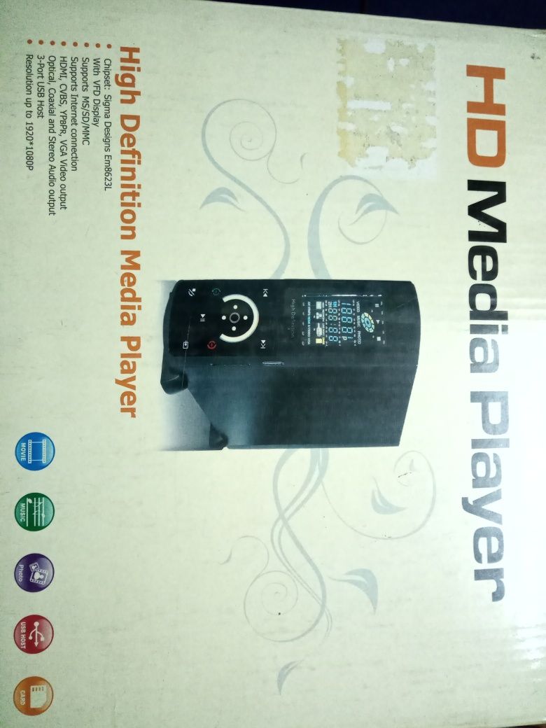 HD медиаплеер MP-438HD с установкой SATA диска и LAN портом