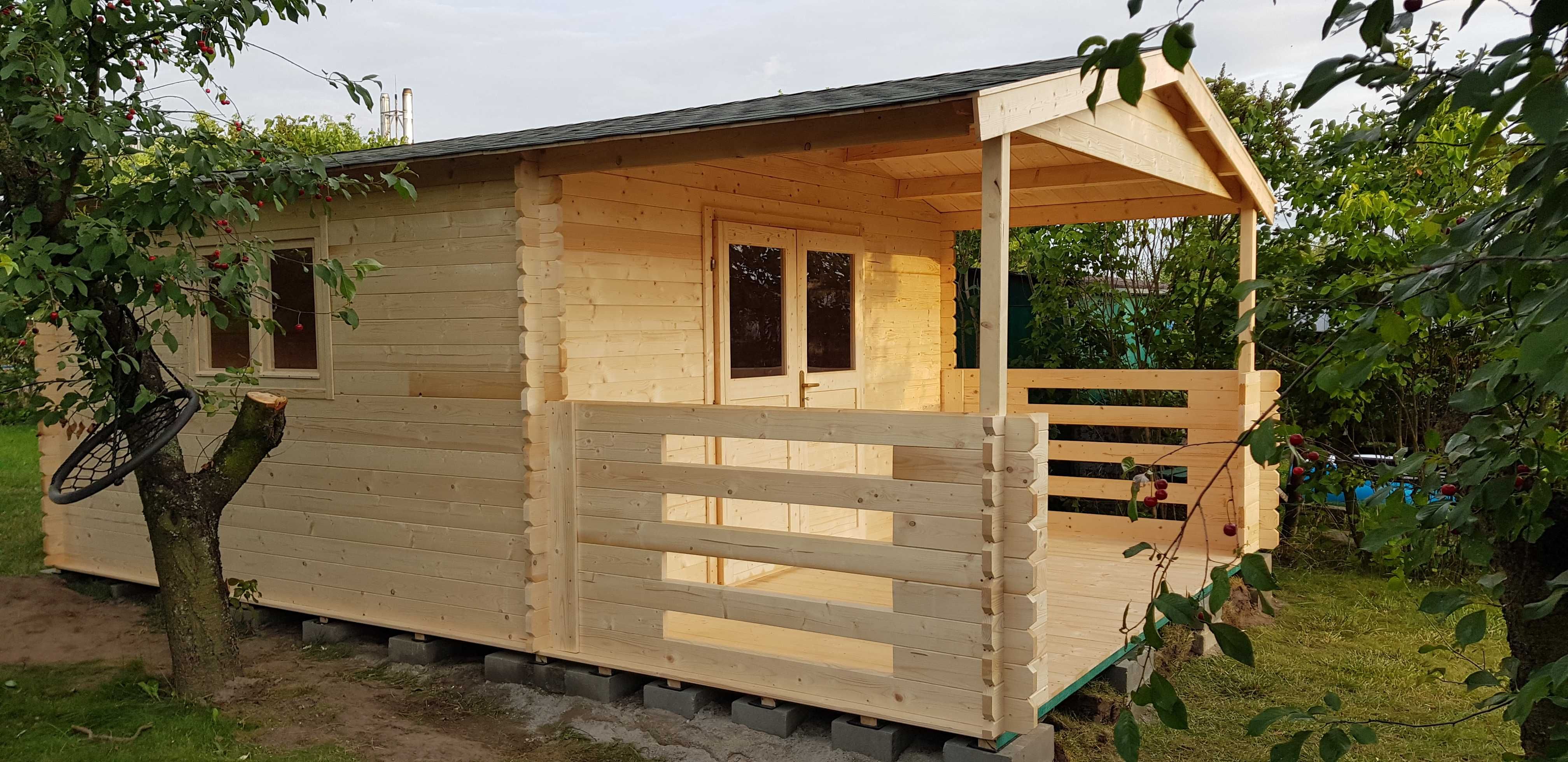 Od RĘKI DOMEK letniskowy na działkę ROD*drewniany z TARASEM* 6x4*24 m2