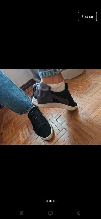 Sapatilhas Suede Puma 39 Pretas Camurça