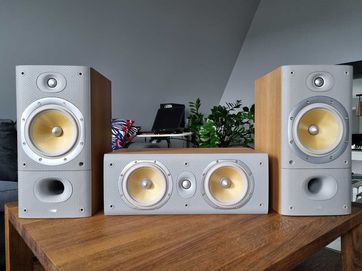 Zestaw kolumn 2+1 Bowers&Wilkins DM602 S3 + LCR600 S3 - świetny sprzęt