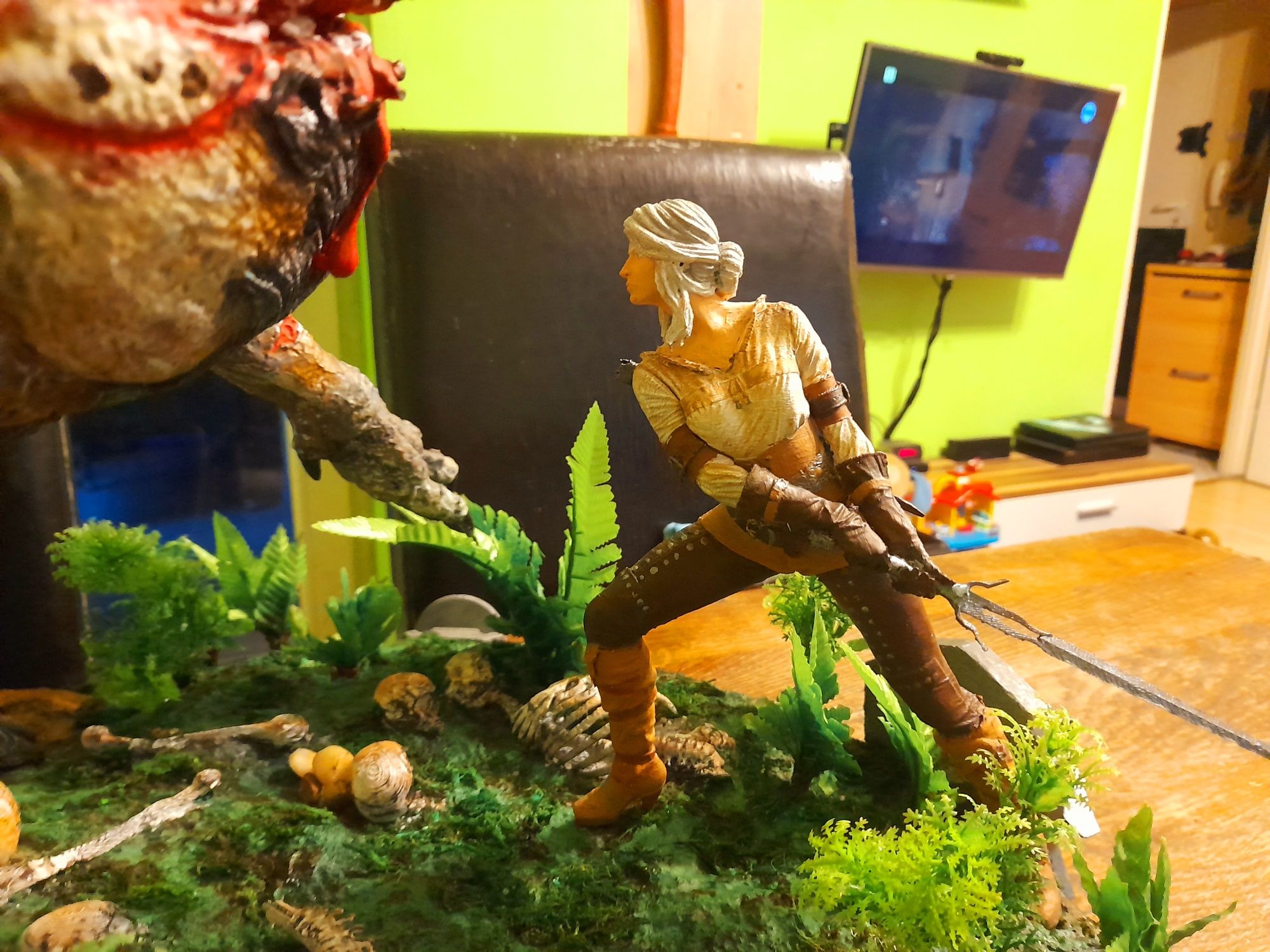 Diorama The Witcher - Walka Gelarda I Ciri z  Biesem