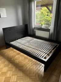 Rama łóżka Ikea MALM czarnobrąz, 140x200cm w komplecie z dnem LURÖY