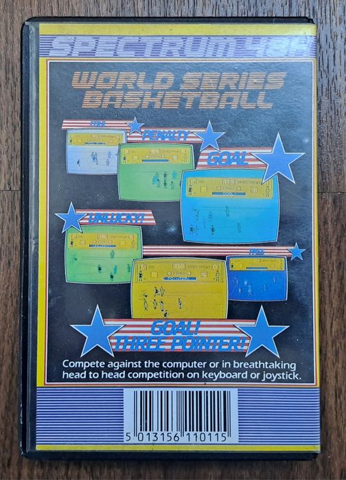 Cassete K7 jogo World Series Basketball ZX Spectrum (original)