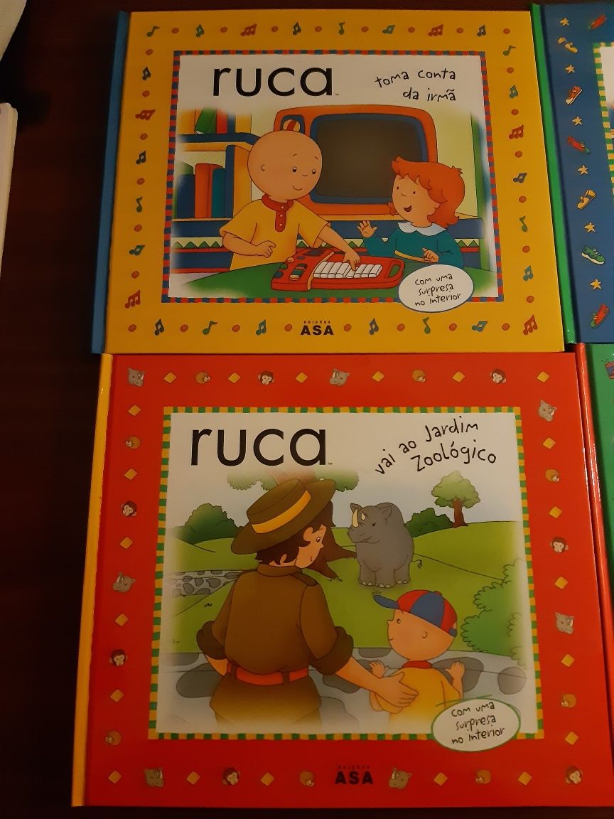 Livros Ruca, Dora, Docinho Morango e outros.