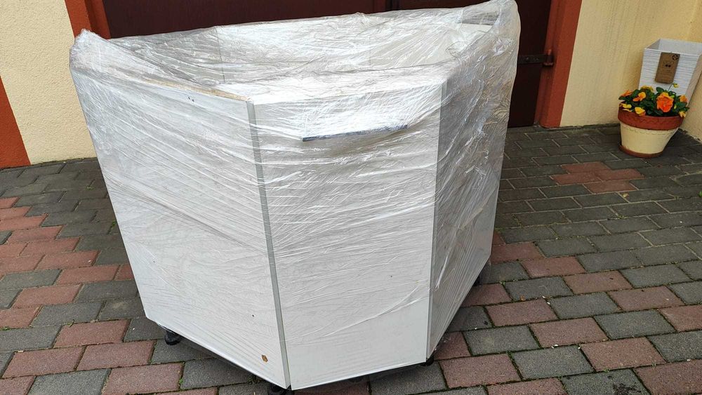 szafka narożnikowa kuchenna bez blatu biała w bdb stanie