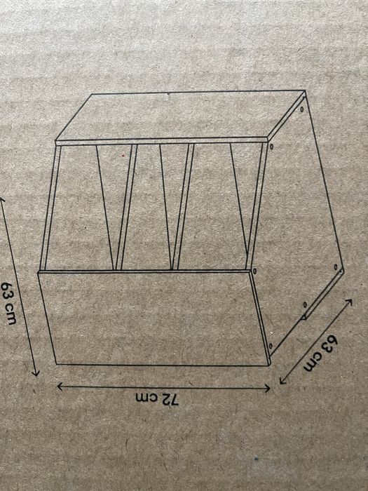 Korpus szafki kuchenej narożnej wiszącej
