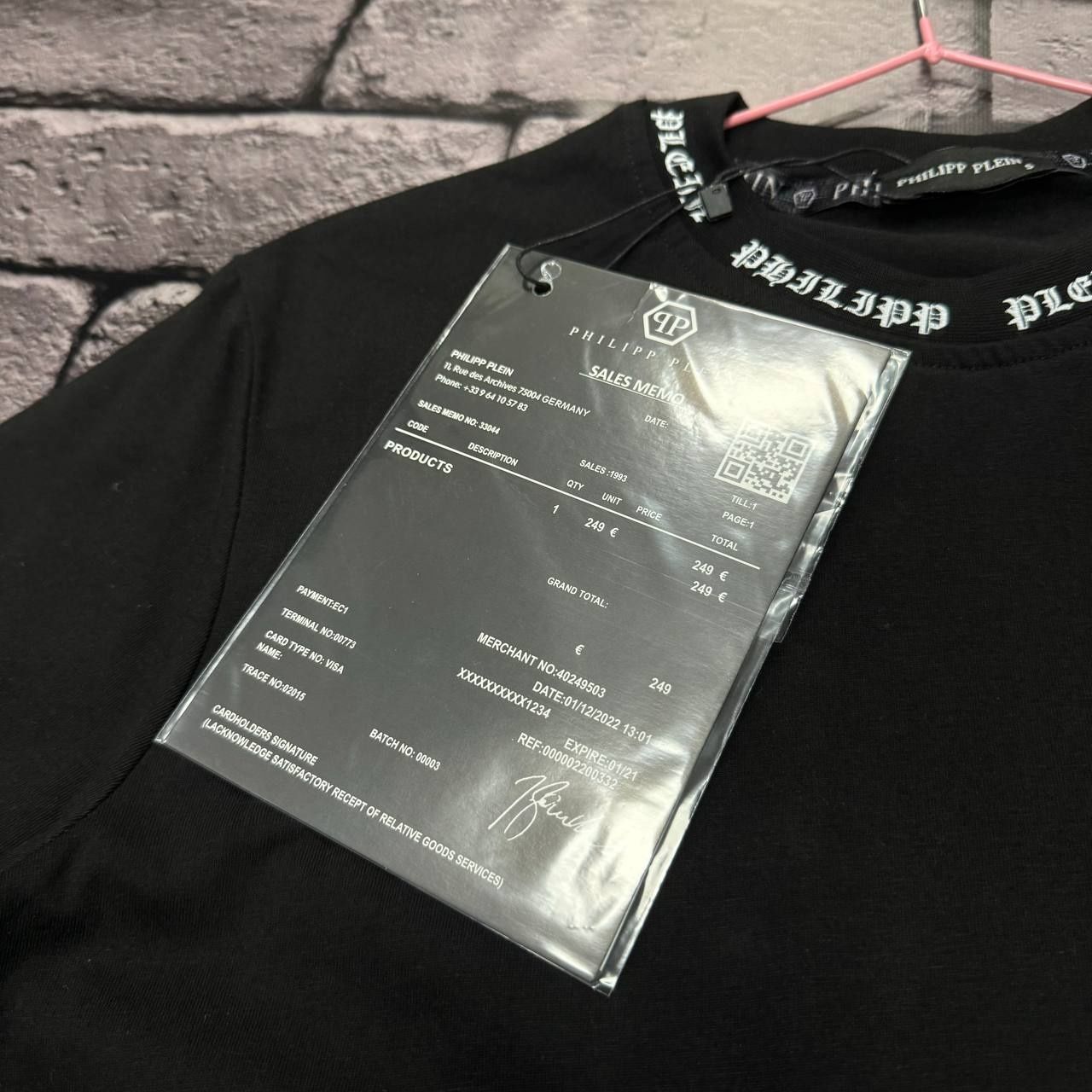 НОВИНКА СЕЗОНА 2024 МЕГА мужская футболка Philip Klein в черном цвете