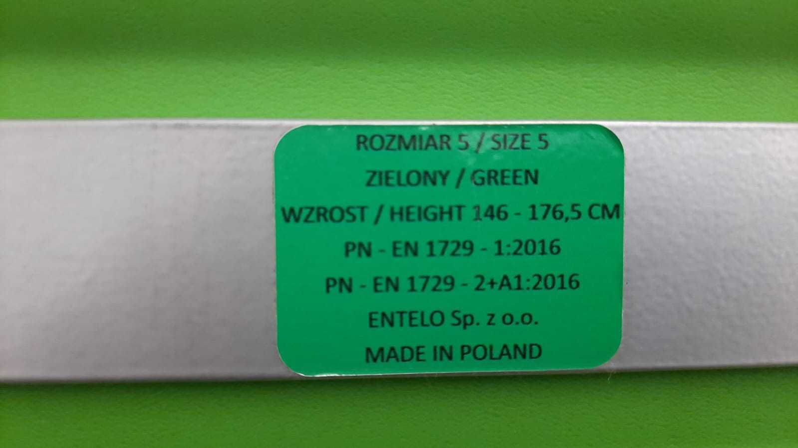 Krzesło ENTELO Classic rozmiar 5 zielone (dla wzrostu 146 - 176 cm)