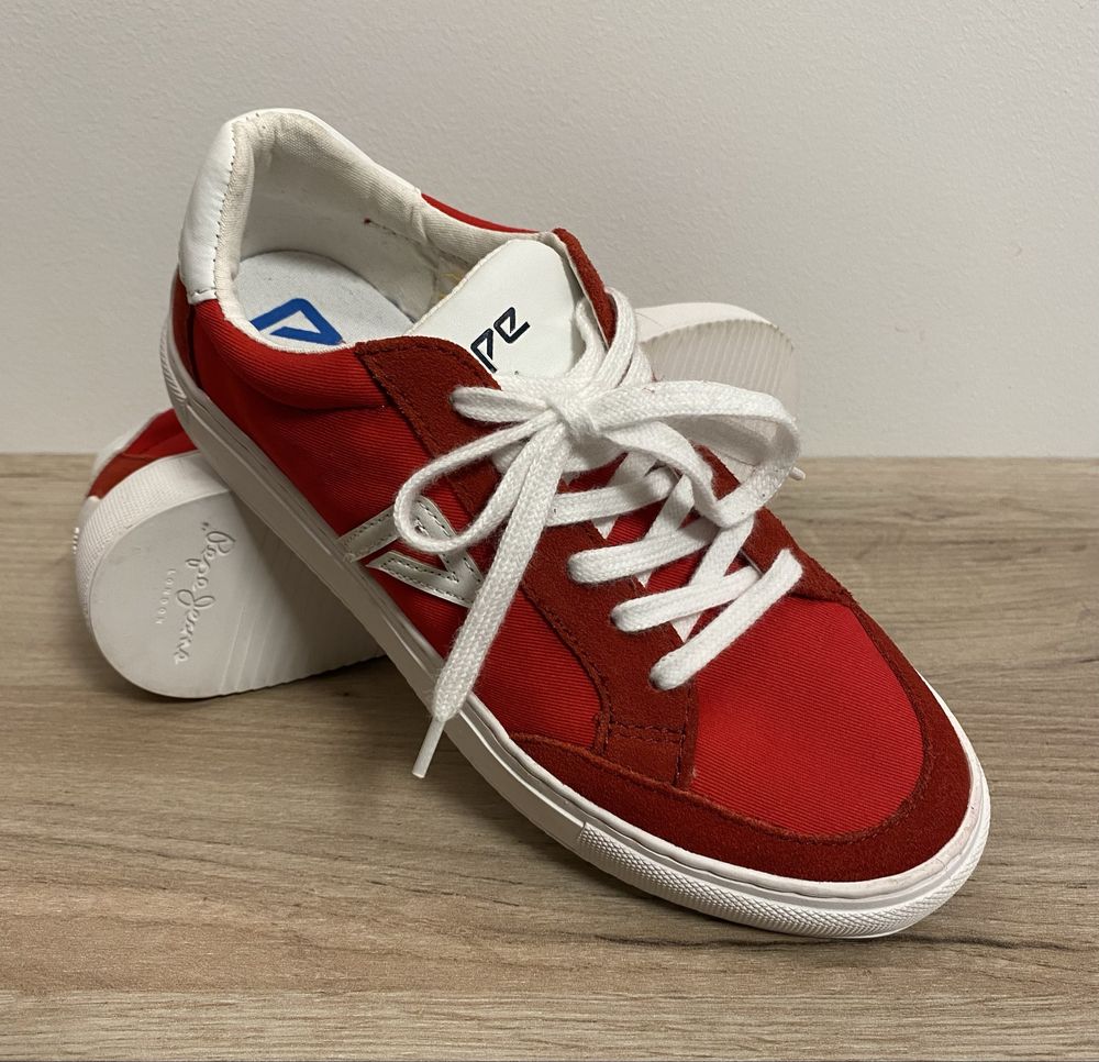 Sneakersy Pepe Jeans Adams Archive Boys 255RED rozmiar 37