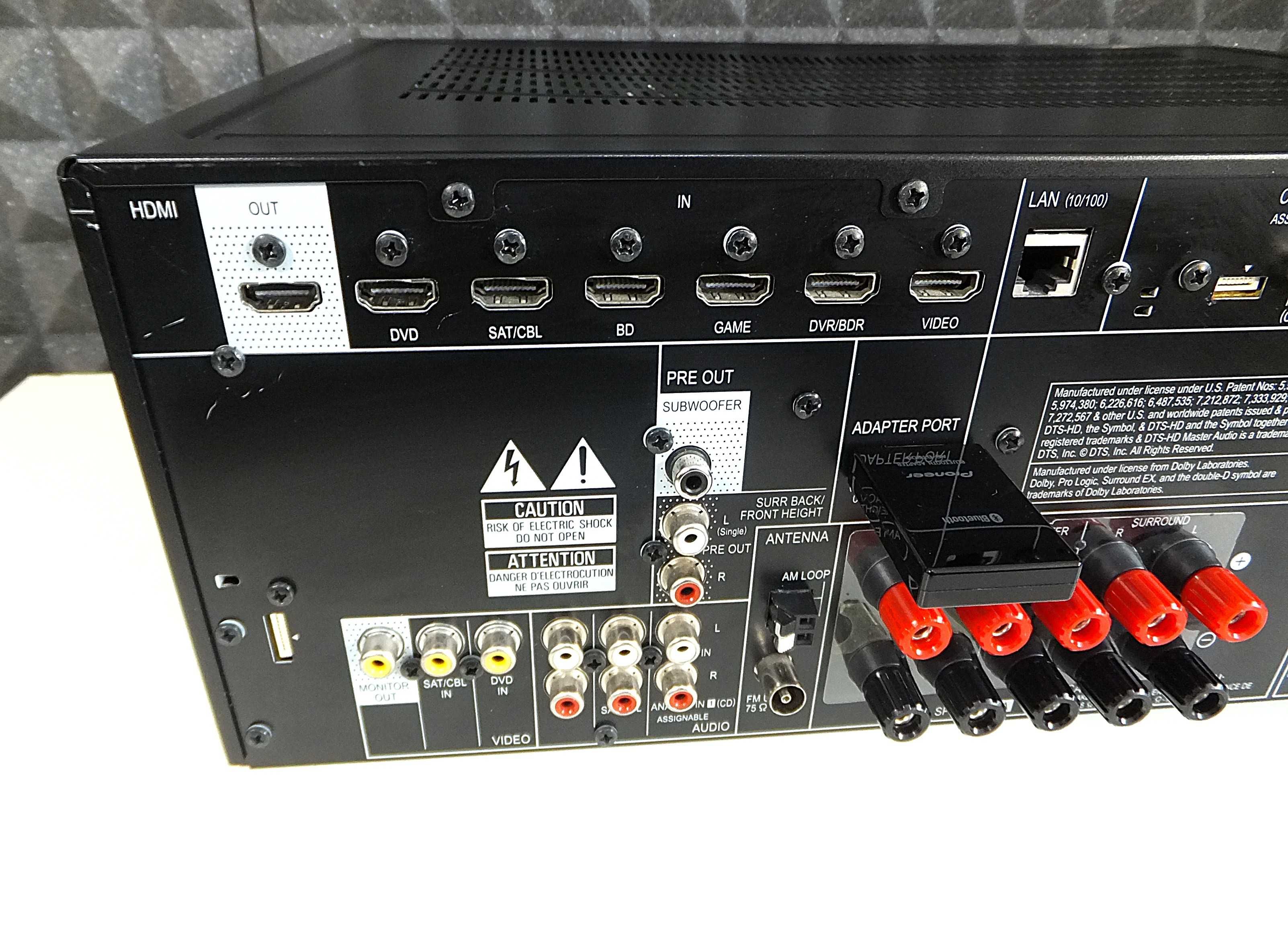 Amplituner kina domowego 5.1 PIONEER VSX-527-K + adapter BLUETOOTH