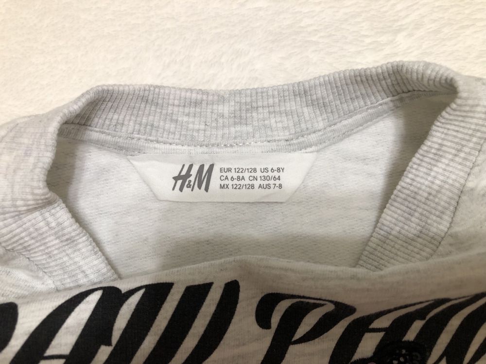 Krótka bluza dresowa H&M rozmiar 122/128
