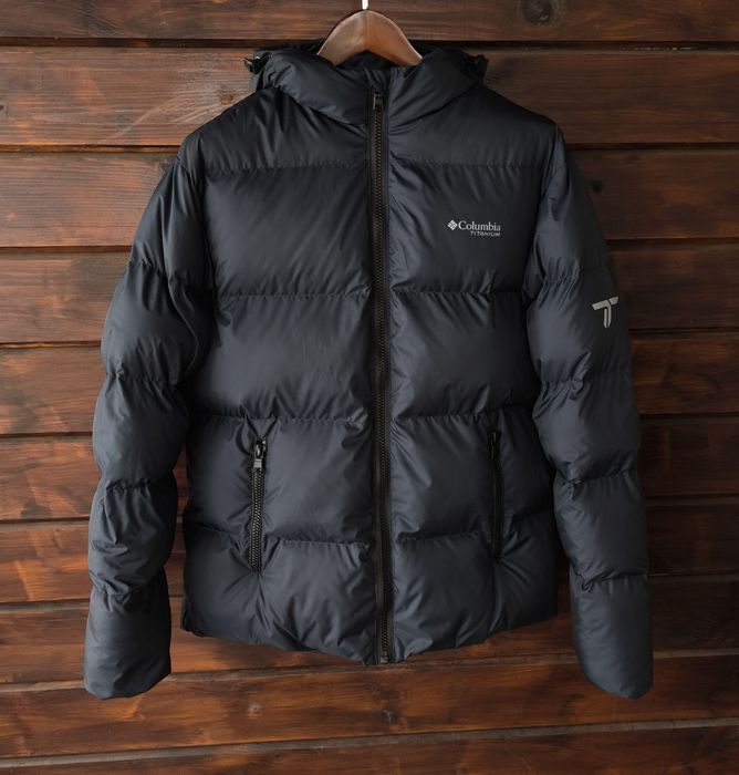 Мужская зимняя куртка пуховик Columbia titanium