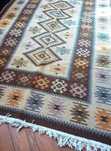 Dywan dwustronny boho z frędzlami na taras balkon wewnętrzny zewn
