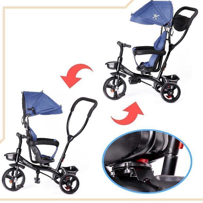 ROWEREK Trójkołowy Dziecięcy TRIKE FIX V3 LITE WÓZEK z Prowadnikiem