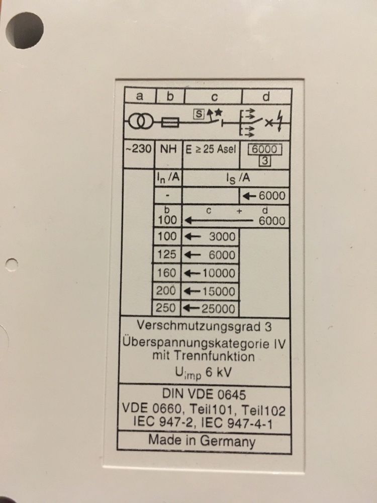 ABB bezpiecznik SHU S 701 E63