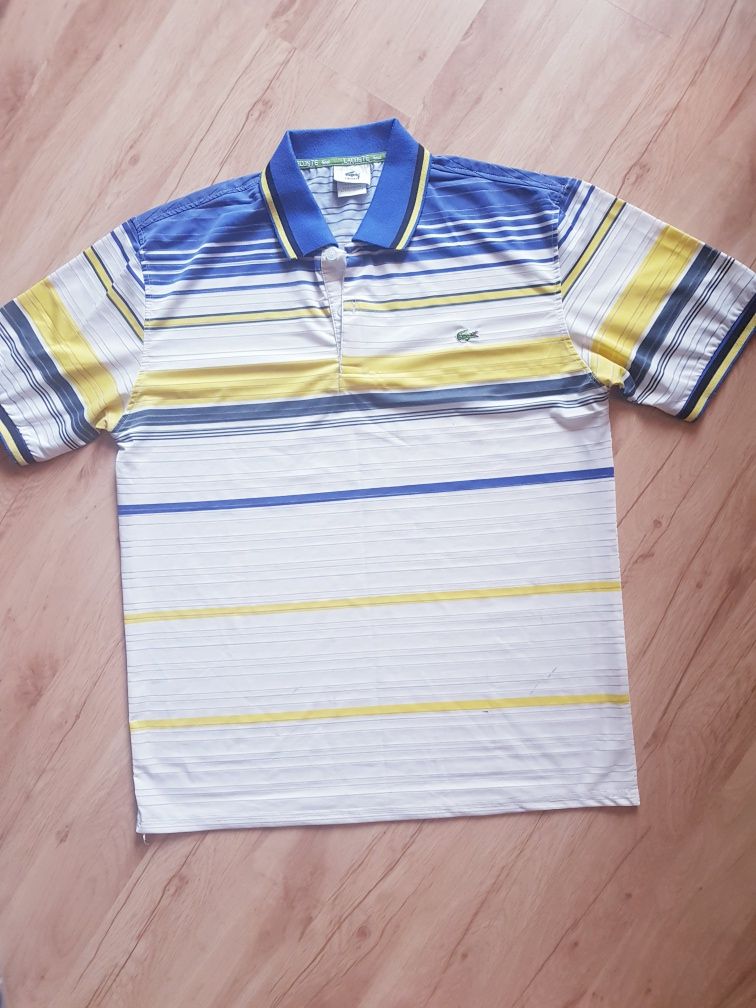 Bawełniana koszulka t-Shirt polo męski marki Lacoste rozmiar M/L.