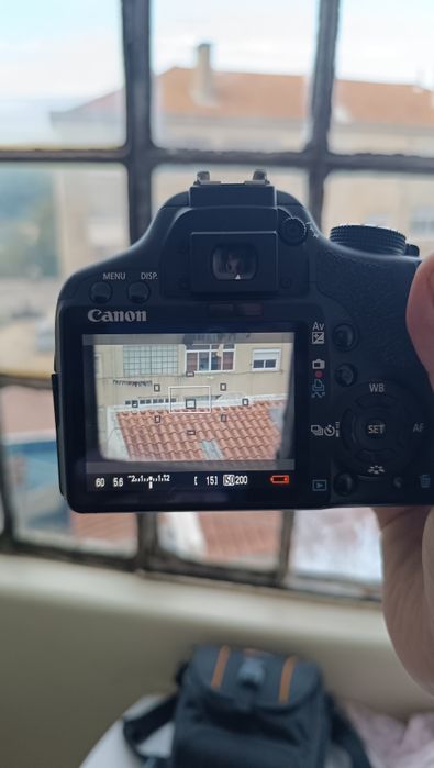 Máquina fotográfica Canon 500D com bolsa lente 18-55mm video full hd