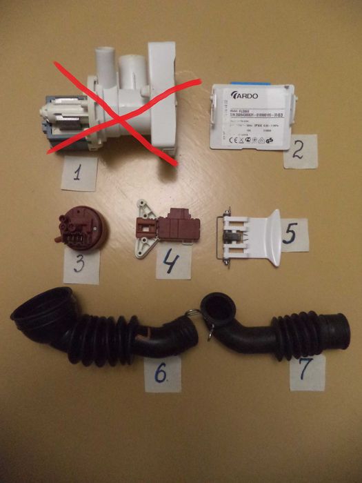 Комплект запасных частей стиральной машины ARDO мод. FL086E