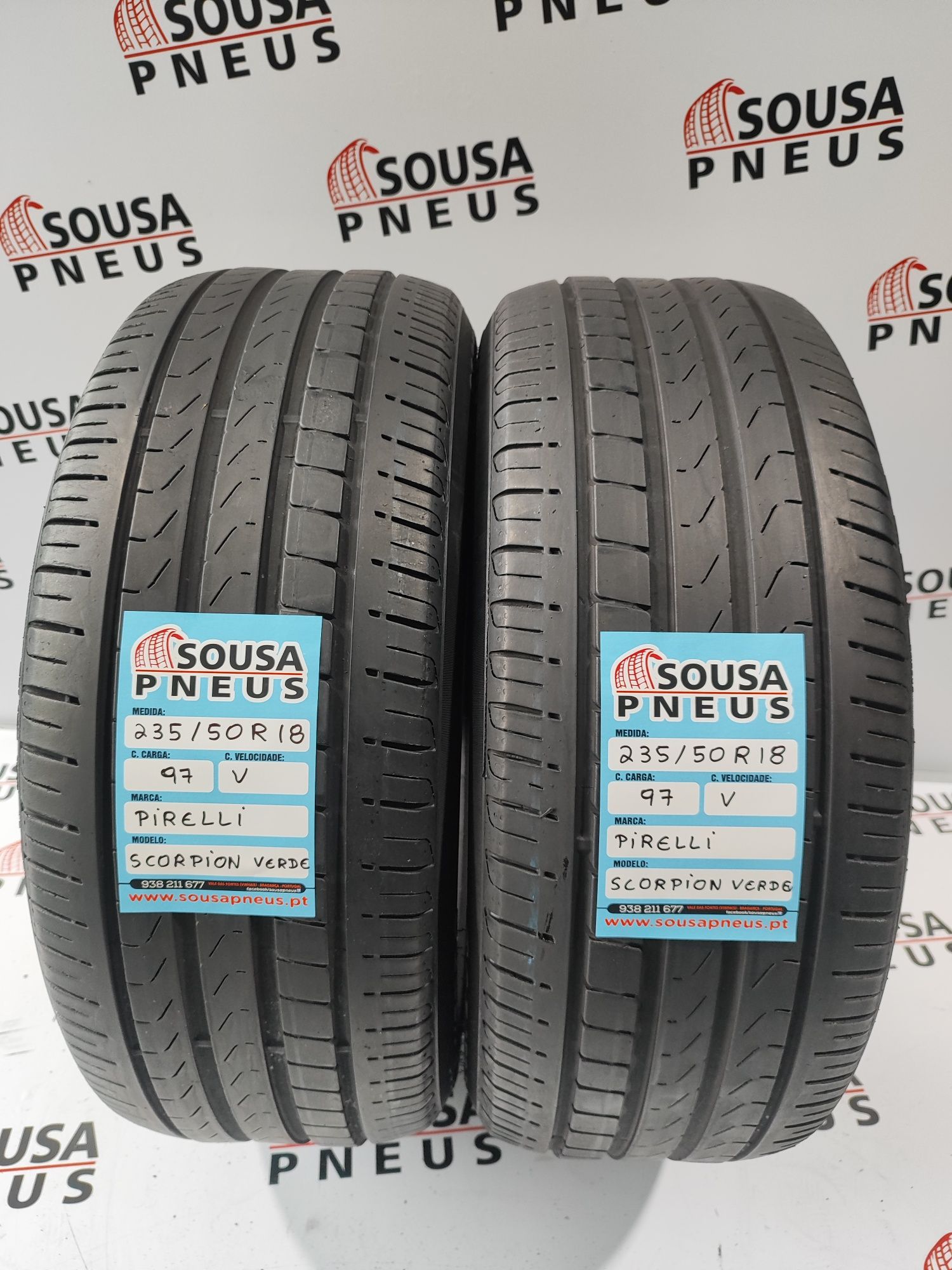 150 Euros 2 pneus 235-50R18 97v Pirelli - Oferta dos Portes