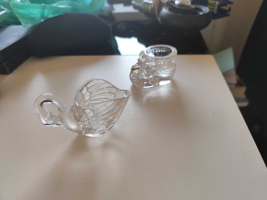 2 peças de cristal francês