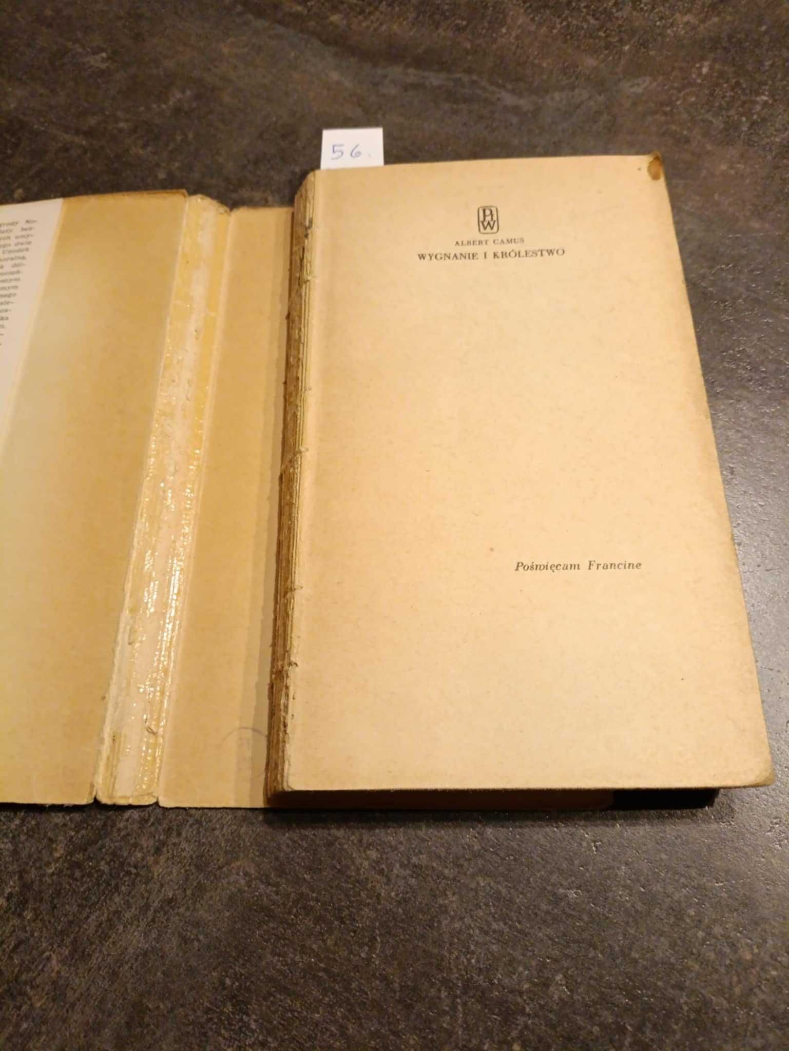 Wygnanie i królestwo - Albert Camus Wydanie I z 1958 roku