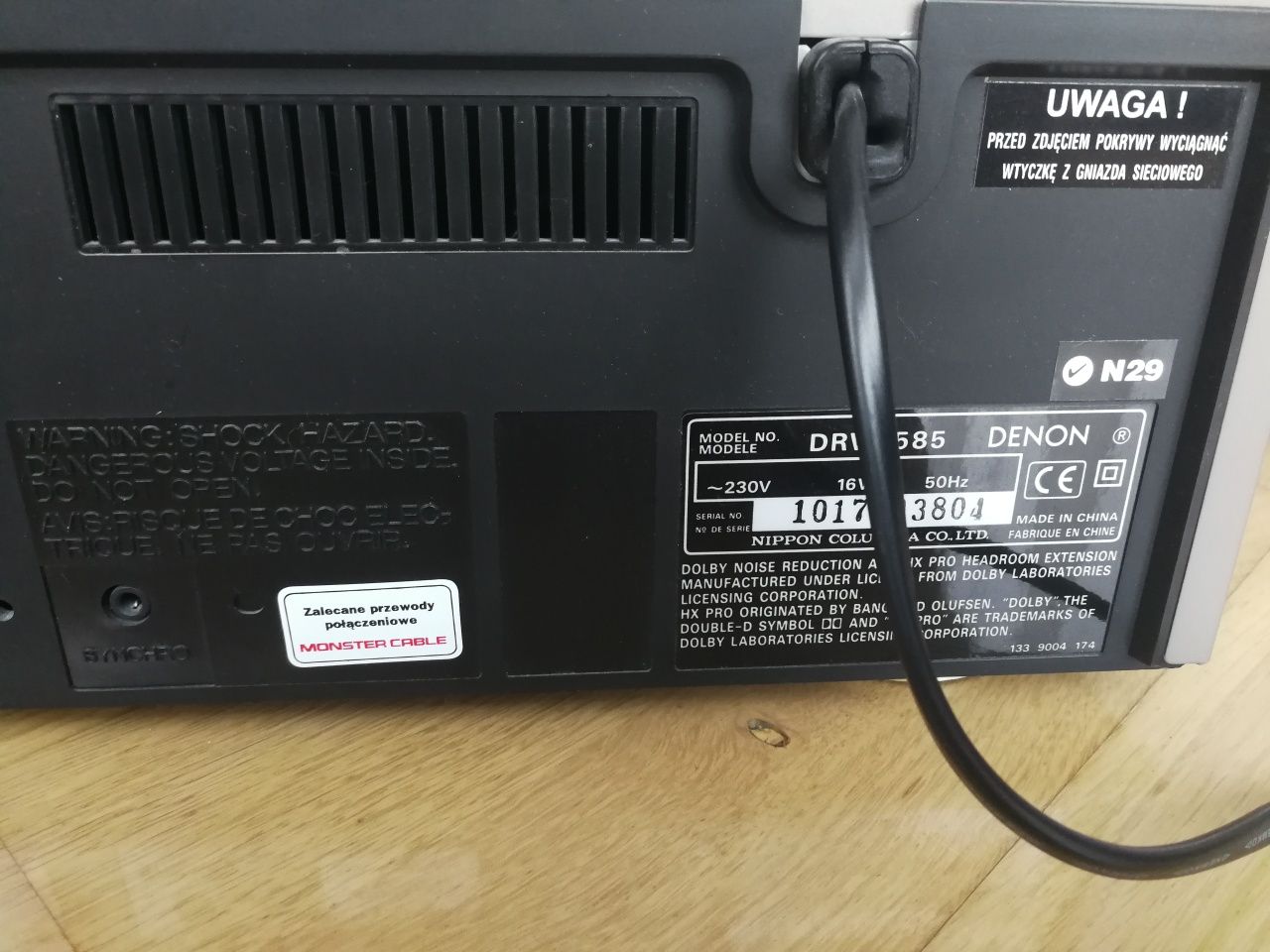 Magnetofon dwukasetowy Denon drw-585 + instrukcja