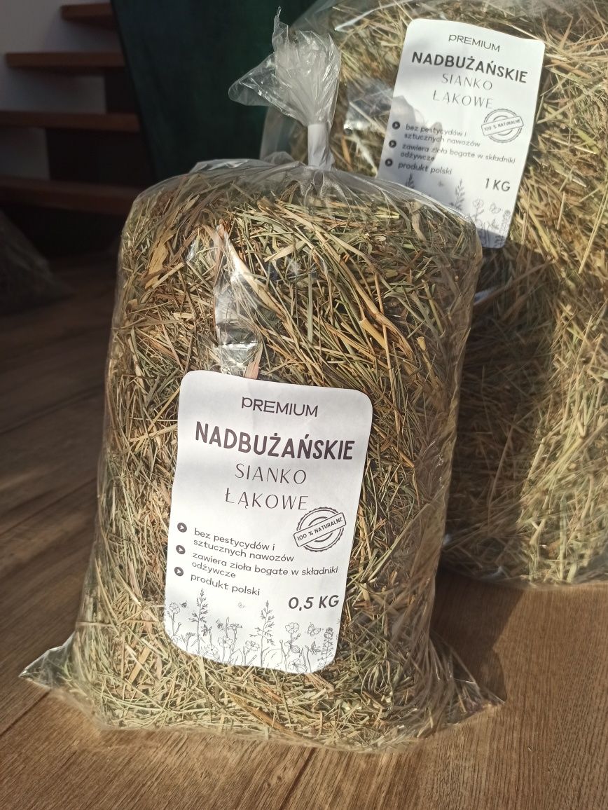 Sianko siano 0,5 kg nadbużańskie łąkowe dla chomika królika świnki