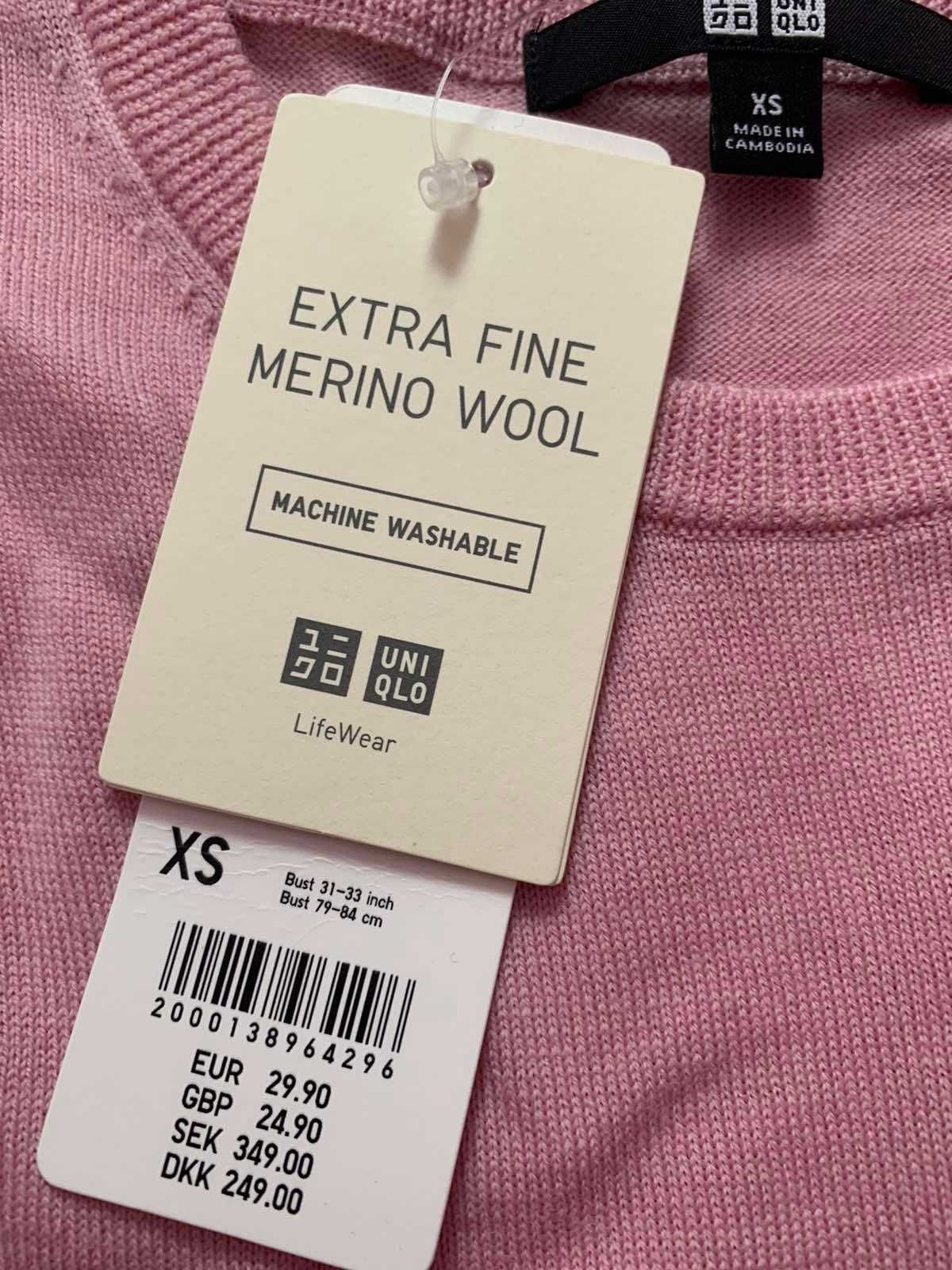 светр меринос uniqlo хс