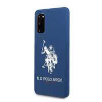 Etui U.S. Polo Assn. Silicone do Samsung Galaxy S20 - Granatowy