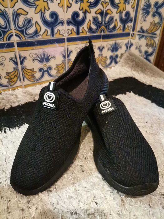 Sapato Homem de tecido com pêlo por dentro Nr.39