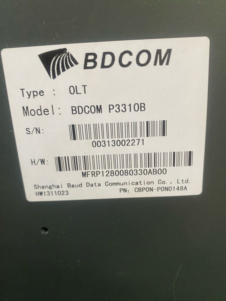 BDCOM OLT P3310 читайте опис