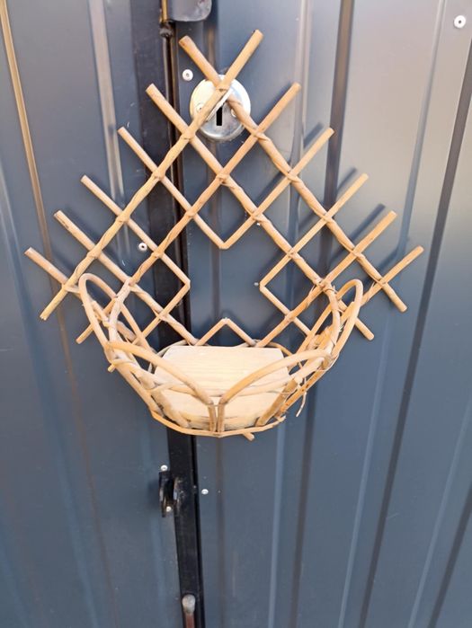 Kwietnik wiklinowy PRL rattan