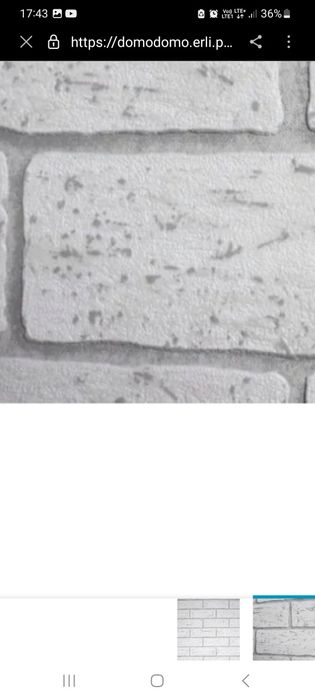 Tapeta winylowa biała cegła, piękna! 3 i pół rolki.