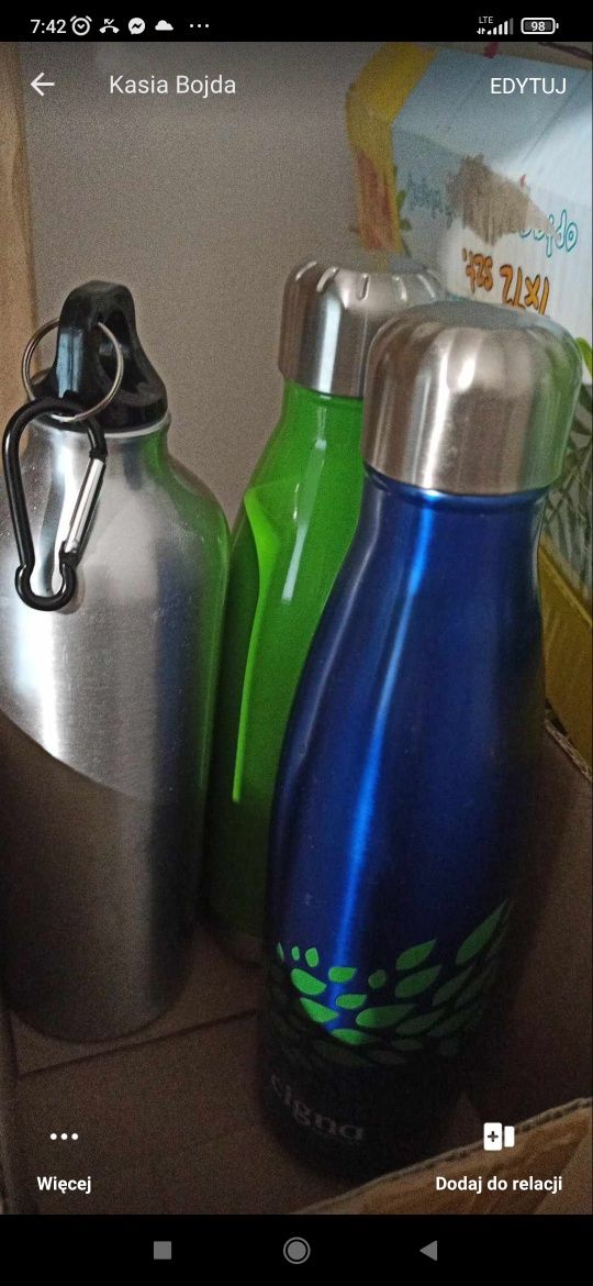 Butelki metalowe