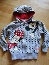 Bluza bawełniana zapinana z kapturem 110 Mickey Minnie