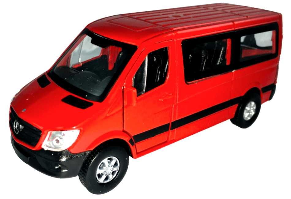 Mercedes Benz Sprinter Traveliner model WELLY 1:34 czerwony