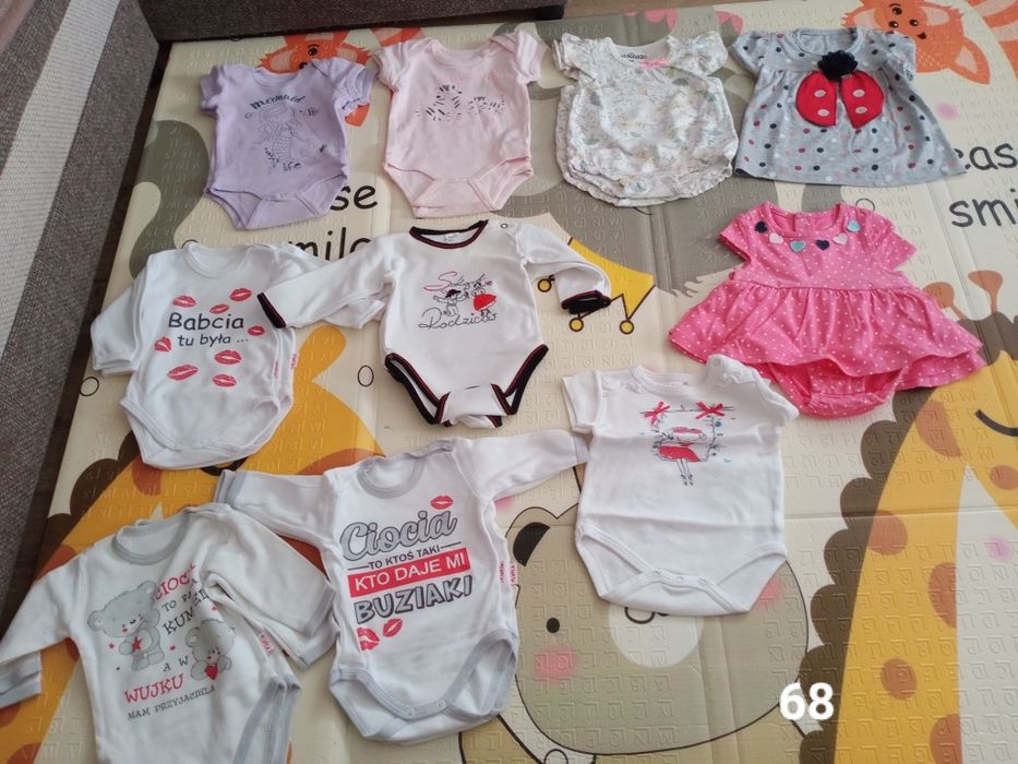 Ubranka dla dziewczynki od 56 do 74